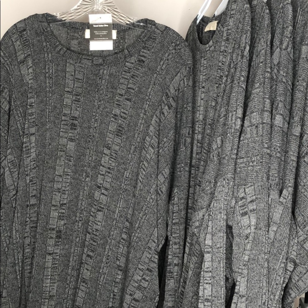 CHARCOAL KNIT TUNIC TOP - Picture 4 of 7